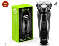Oraimo SmartShaver Premium Cordless Electric Shaver for men Built in pop-up Trimmer,Super Fast Charge 90 minutes Runtime with Digital Battery Indicator,3 Head 360° Rotary Shaver for Dry Shave 