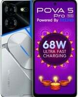 Tecno Pova 5 Pro 5G (Silver Fantasy, 8GB RAM,128GB Storage)| Segment 1st 68W Ultra Fast Charging 