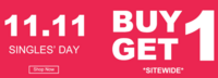 Aldo 11.11 Singles Day Sale - Buy 1 Get 1 