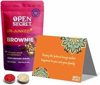 Open Secret Bhaidooj Hamper with Chocolate Brownie, Special Card and Tika Set