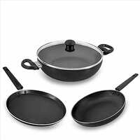 Butterfly Rapid KCP3 Pcs Set Non Stick Cookware, IB, Grey