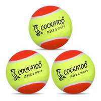 Cockatoo Rubber Cricket Tennis Ball, Construction of Tennis Ball for Cricket for Optimal Performance,Suitable for All Skill Levels. (90 Gr Per Ball-Pack of 3-Yellow Orange)