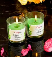 Green Apple Green Wax (Set of 2) Scented Candles,