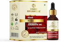 Khadi Organique Rose Essential Oil for Hair Growth, Acne & Blemishes Control | 100% Pure & Natural Oil for Skin, Body, Diffuser, Aromatherapy & Relaxation | For Women & Men of All Skin Types - 15ml