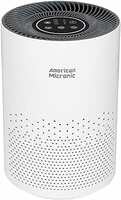 AMERICAN MICRONIC- Air Purifier with HEPA Filter & Timer - Captures 99.97% of Viruses and Bacteria - Reduces Odors and Contaminants - (Ivory & Grey) -AMI-AP2-30WDx