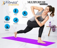 Fitness Mantra® Yoga Mat for Gym Workout and Yoga Exercise with 4mm Thickness, Anti-Slip Yoga Mat for Men & Women Fitness (Qnty.-1 Pcs.) (Purple)(4mm)