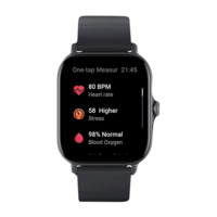 amazfit GTS 3 Smartwatch with Activity Tracker (44.45mm AMOLED Display, Water Resistant, Black Strap)