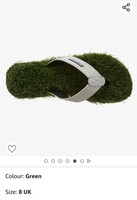 Deal of the day: SOLETHREADS GRASS FAB | Natural | Textured Grass | Turf | Soft | Comfortable | Durable | Flip Flops for Men