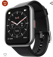 boAt Xtend Talk Smart Watch with Advanced Dedicated Bluetooth Calling Chip, Built-in Alexa, 1.69" HD Display, Premium Design, vO2 Max,HR&SpO2 Monitor&Ambient Sound Detection(Pitch Black) 