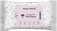 Foodie Puppies Biodegradable Anti-Bacterial 10pc Pet Wet Wipes for Dogs | Puppies | Cats | Kittens | Rabbit & Small Animals | Fresh Water Lily Scent | Pocket-Friendly (Mix Berries, Pack of 1)