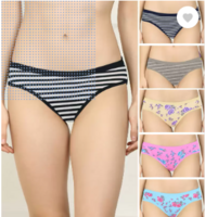 (Lowest Price) ( Pack of 6) Cup's-In  Women Hipster Black, Blue, Grey, Brown, Pink, Blue Panty (Pack of 6)