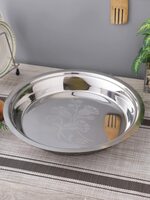 Neelam Stainless Steel 18 (22g) Lazer Etching Parat, 37 cm, Silver