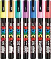 Uni Posca Paint Marker Pen, Fine Point, Set of 7 Natural Color (PC-3M 7C)