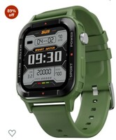 Fire-Boltt Tank 1.85" Outdoor Rugged Bluetooth Calling Smart Watch, 123 Sports Mode, 8 UI Interactions, Built in Speaker & Mic, 7 Days Battery (Green) 