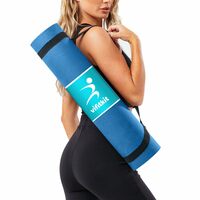 Vifitkit Yoga mat for Women, Yoga Mat for Men, Exercise Mat for Home Workout, Anti Slip Yoga Mat Workout, Yoga Mat For Kids, Gym Mat for Workout at Home with Strap (Blue, 4mm)