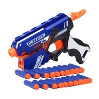 NHR Foam Blaster Gun Toy, Safe and Long Range Shooting Gun, (10 Foam Bullets and 10 Suction Dart Bullets) Multicolor