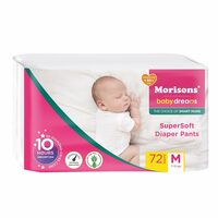 Morisons Baby Dreams Super Soft Diaper Pants Medium - M (72 Pieces)