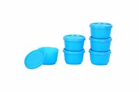 Signoraware Mini Fresh Container Set, 130ml, Set of 6, Turkish Blue