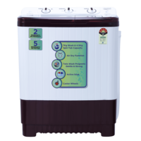 Croma 7 kg 5 Star Semi Automatic Washing Machine with Built-in Soak Function (CRLW070SMF248601, Burgandy)