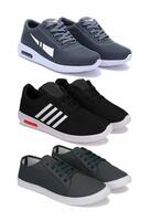 (Pack of 3) Bersache Combo Pack of 3,Sports Running Shoe for Men