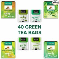[fresh]TE-A-ME Green Tea Combo Of Kashmiri Kahwa Green Tea, Tulsi Green Tea, Green Tea, Honey Lemon Green Tea (10 Tea Bags In Each Variety = 40 Tea Bags)