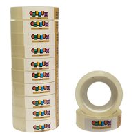CELLUX 12 Rolls Gold Transparent Tape Refills, Clear Tape, Cello Tape
