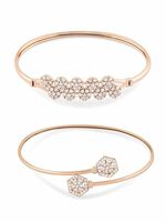 ZAVERI PEARLS Set of 2 Rose Gold Contemporary Cubic Zirconia Brass