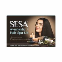 SESA Ayurvedic Hair Spa Kit for Complete Deep Conditioning | Hair Fall Control & Hair Growth | Hair Vitaliser + Ayurvedic Shampoo + Hair Masque + Hair Lotion | Suitable for All Hair Types