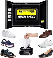Sneaker Wipes Shoe Wipes (1 Pack - 80 Pcs) Instant Sneaker Cleaner Shoe Cleaning Wipes for Shoes Quick Remove Dirt Stain Shoe Cleaner Wipes Shoe Wipes for Sneakers Cleaning Kit Black