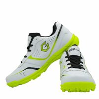 Gowin Academy White/Green Cricket Shoes Size-2 with TR-88-R Cricket Leather Ball Veg Tanned Red
