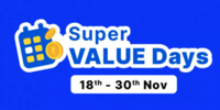 Super value days 10% discount on Axis / HDFC/ IDFC First bank credit card EMI. (18-30 Nov)