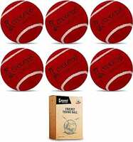 Cockatoo Rubber Cricket Tennis Ball, Construction of Tennis Ball for Cricket for Optimal Performance,Suitable for All Skill Levels. (120 Gr Per Ball-Pack of 6-Red)