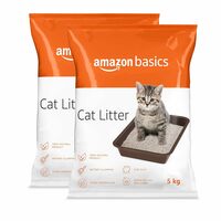 AmazonBasics Scoopable Smart Bentonite Cat Litter, 5Kg Pack of 2