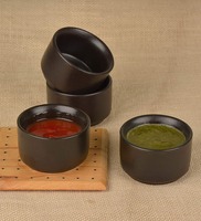 Tint 50ml Black Ceramic (Set of 4) Dip Bowl By StyleMyWay