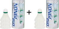 Nongi Badminton Feather Shuttlecock 2 BOX for indoor and outdoor sports Feather Shuttle - White  (Medium, 77, Pack of 6)