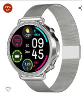 Vibez by Lifelong Ornate Smartwatch For Women with HD Display|Body Temprature |24x7 Heart Rate & SpO2 Tracking|8 Sports Mode|Sleep Monitor|IP67|7 days Battery Backup (VBSWW45, 1 Year Manufacturer Warranty, Silver) 