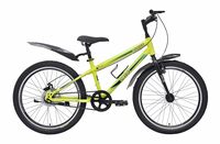 playR BFF 24 Inch Cycle - Single Speed - Rigid - Front V Brake Rear Disc Brake - Fluorescent Green