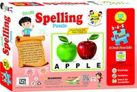 Educational Spelling Puzzle, 18 Self Correcting 3-4-5 Pieces Puzzle Set for Growing Kids