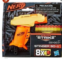 Nerf Alpha Strike Set Stinger SD-1 Toy Blaster with Targeting Set - 11-Piece Nerf Alpha Strike Set Includes Toy Blaster, 2 Half-Targets, and 8 Official Nerf Elite Darts for Kids, Teens, Adults