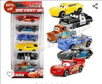 Kiddie Galaxia® Mini Metal Car for Kids,Pack of 6 Small Mini Racing Cars Suitable for Children 3 4 5 6 Years Old, Movie Vehicle Racing Cars for Kids - Multicolor