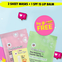 POPxo Sheet Mask Pack of 2 + POPxo First Kiss Lip Balm SPF 15 Try @Free ₹99S/H