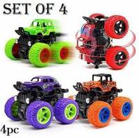 fizz Mini Monster Trucks Friction Powered Cars for Kids Big Rubber Tires Baby Boys Super Cars Blaze Truck Children Gift Toys