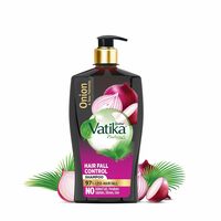 Dabur Vatika Onion Hair Fall Control Shampoo - 1L | Up to 97% Hair Fall Reduction I With Onion and Saw Palmetto I No Nasties Shampoo | Fortified with Vitamin E & Pro-Vitamin B5
