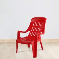 Cello Comfy Comfortable Kids Chair with Backrest for Study Chair|Play|Dining Room|Bedroom|Kids Room|Living Room|Indoor-Outdoor|Dust Free|100% Polypropylene Stackable Chairs, Red