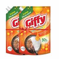Giffy Turbo Boosters Dishwash Liquid Gel 900ml (Pack of 2) Refill Pack