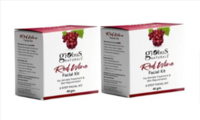 Globus naturals Red Wine Set Of 2 Anti-Ageing 6 Step Facial Kits-40gm Each