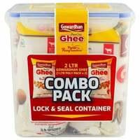 Gowardhan Cow Ghee 2 L (1L × 2) Pouch With Free Lock & Seal Container