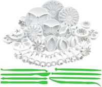 Frenchware Cake Making Set of 42 for Baking, Decoration, Multipurpose Cookie Moulds, Flower Fondant Cake Decorating, 100% Food Grade ABS Plastic, Premium Designs