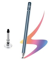 Tukzer Capacitive Stylus Pen for Touch Screens Devices, Fine Point, Lightweight Metal Body with Magnetism Cover Cap for Smartphones/Tablets/iPad/iPad Pro/iPhone (Grey)