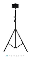 Limited-time deal: Tygot Lightweight & Portable Portable 7 Feet (84 Inch) Long Tripod Stand with Adjustable Mobile Clip Holder for All Mobiles & Cameras (Black) 